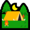 Tent emoji on Microsoft
